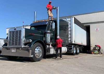 Detailing semi truck