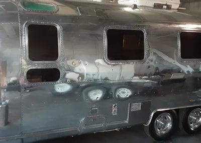 Detailing airstream trailer